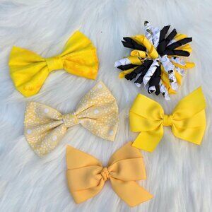 New Baby Girl Hair Bows – Set of 5 Clips, Soft & Stylish for Toddlers & Kids